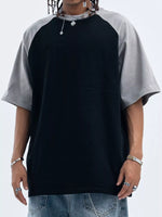 Men's Contrast Round Neck Half Sleeve T-Shirt - Farnelli