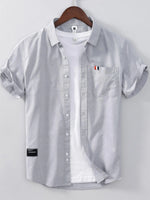 Men's Plus Size Short Sleeve Button-Up Shirt - Farnelli