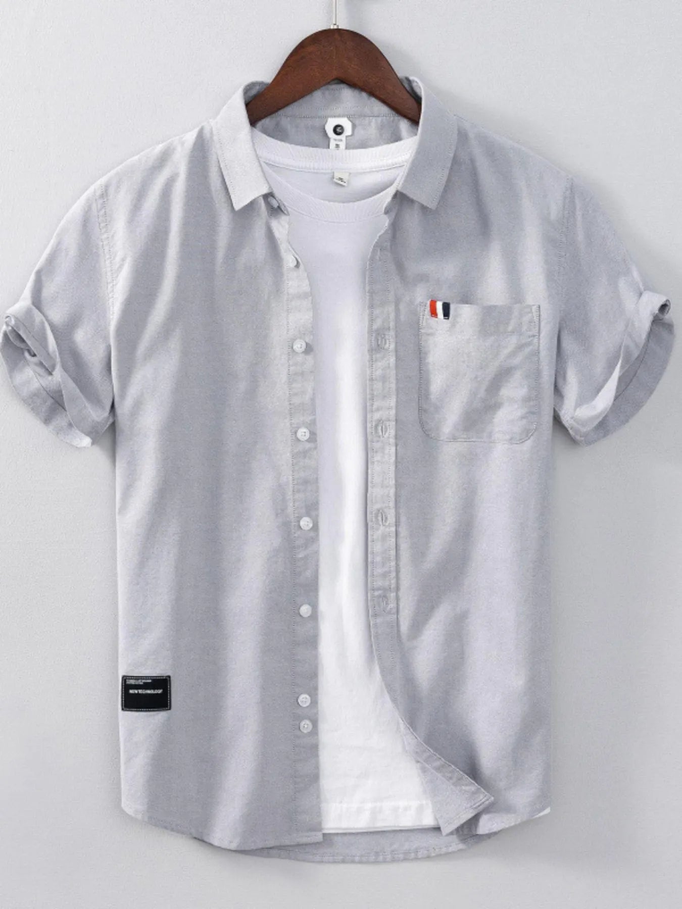Men's Plus Size Short Sleeve Button-Up Shirt - Farnelli