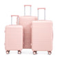 HouseOfZazla 3-piece spinner wheel luggage set with combination locks in assorted sizes