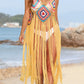 Fringe Spaghetti Strap Cover-Up - Farnelli