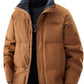 Men's Plus Size Textured Puffer Jacket with Pockets - Farnelli