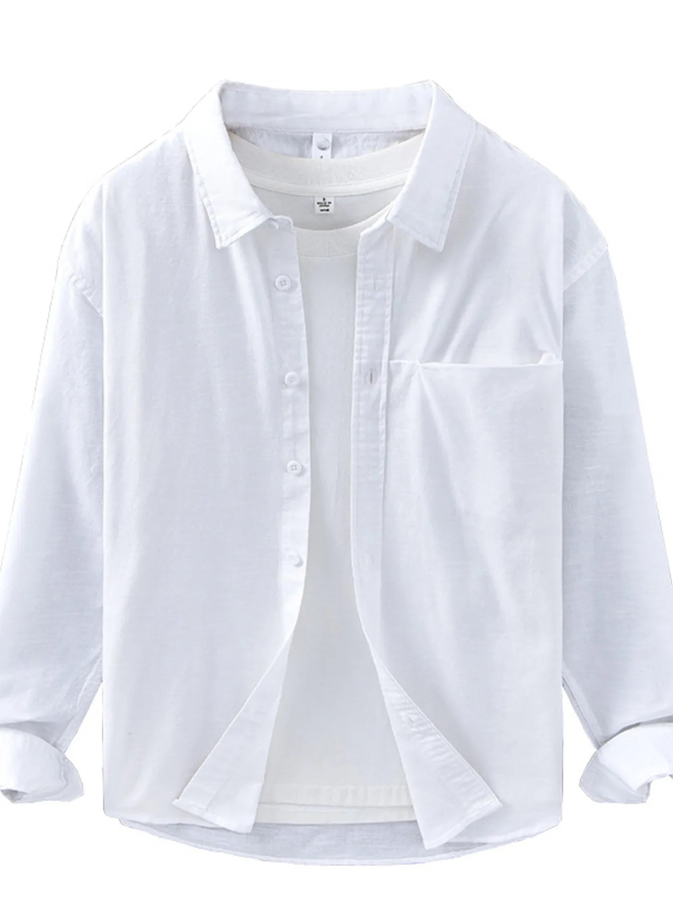 Men's Plus Size Button Up Long Sleeve Shirt - Farnelli