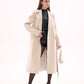 Denise Cashmere Blend Overcoat in Nude