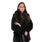 Modena Genuine Astrakhan Polar Fox Trim Coat