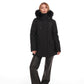 Onyx Genuine Fox Fur Vest-Lined Wool Blend Parka