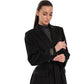 Alaska Longline Cashmere Wool Blend Coat in Black
