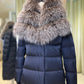Kaimana Genuine Fox Fur Trim Premium Down Coat