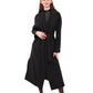 Cambridge Comfort Wraparound Wool Cashmere Coat in Black