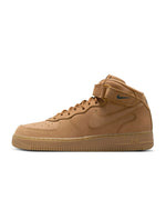 Nike Men's Air Force 1 Mid Flax men's footwear in beige with classic mid-top design