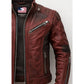 Yusef Red Leather Jacket - Leather Jacket for Men Red