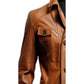 Men Stylish Brown Leather Coat – Men Leather Coat