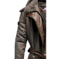 Men’s Dark Brown Leather Hooded Coat