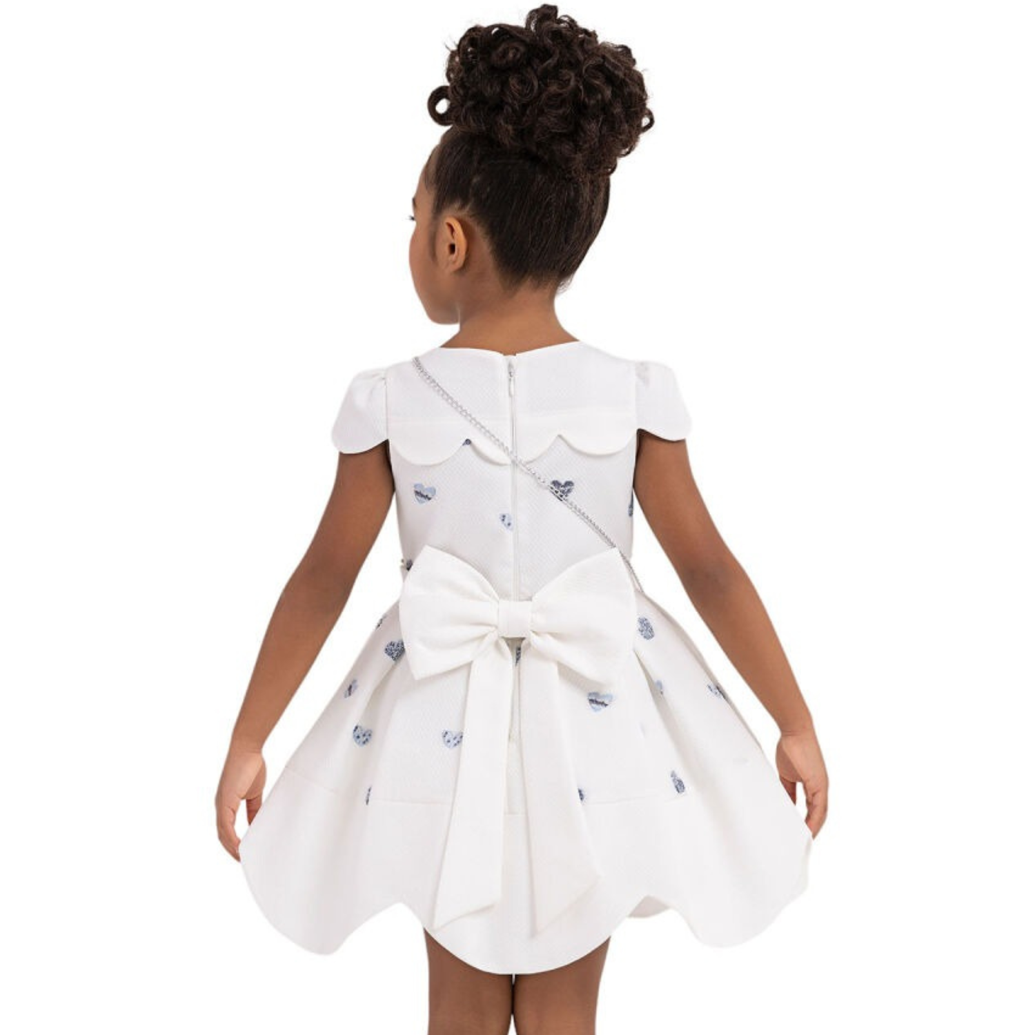 Blue Hearts Girls Formal Dress-1