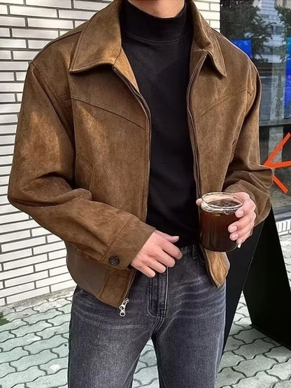 Men's Plus Size Zip Up Casual Jacket - Farnelli