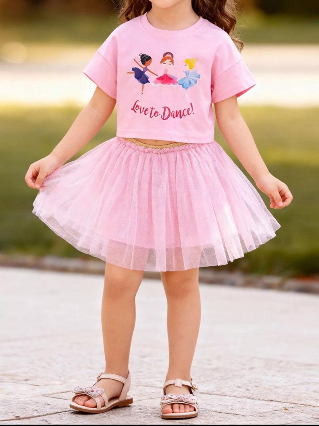 Children's Graphic T-Shirt and Skirt Set - Farnelli