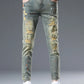 Men's Distressed Slim Fit Jeans - Farnelli