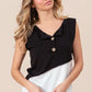 BiBi Color Block Contrast Stitching Buttoned Henley Top - Farnelli