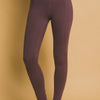 Love Tree High Waist Leggings with Side Pockets - MULBERRY