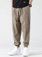 Men's Plus Size Drawstring Loose Fit Joggers - Farnelli