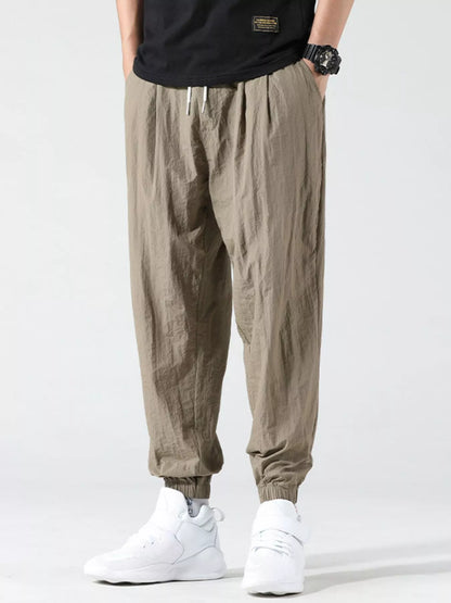 Men's Plus Size Drawstring Loose Fit Joggers - Farnelli