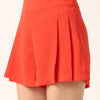 Mittoshop Side Invisible Zipper Pleated Shorts - Orange