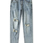Men's Plus Size Distressed Slim Fit Jeans - Farnelli