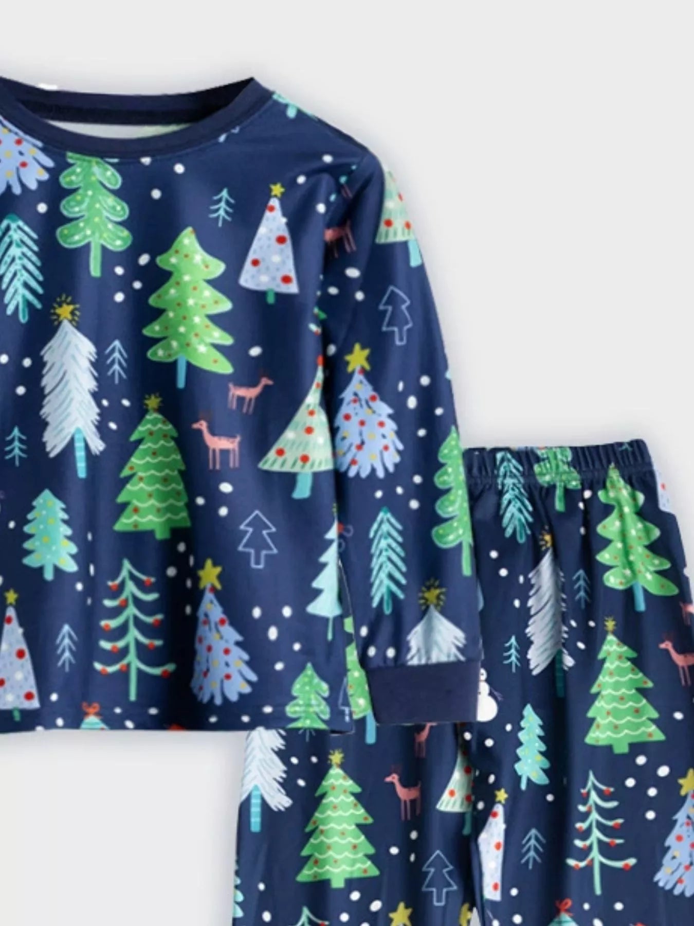 Children's Christmas Tree Print Pajama Set - Farnelli