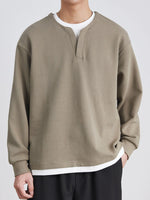 Men's Plus Round Neck Long Sleeve Sweatshirt - Farnelli