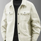 Men's Plus Size Corduroy Button-Up Jacket with Chest Pockets - Farnelli