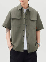 Men's Button Up Short Sleeve Shirt - Farnelli