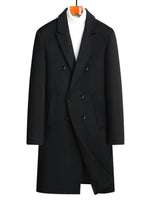 Men's Plus Size Double-Breasted Wool Overcoat - Farnelli