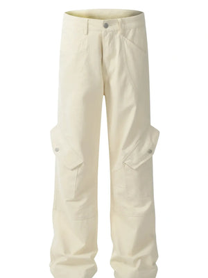 Men's Cargo Straight Pants with Multi Pockets - Farnelli