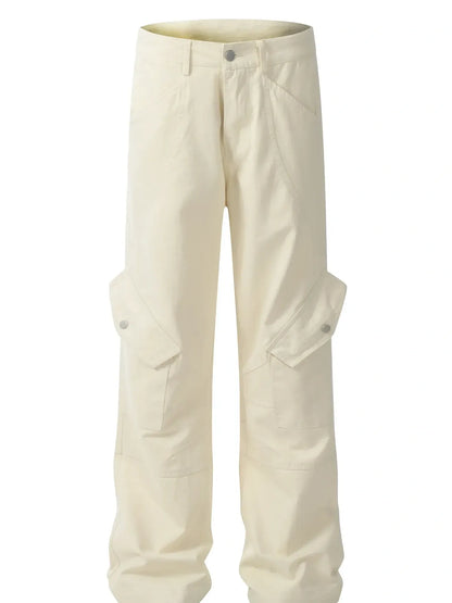 Men's Cargo Straight Pants with Multi Pockets - Farnelli