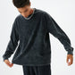 Men's Washed Round Neck Dropped Shoulder Sweatshirt - Farnelli