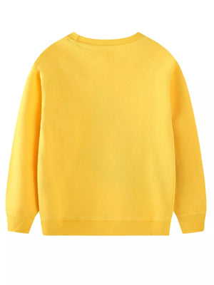 Children's Excavator Round Neck Sweatshirt - Farnelli