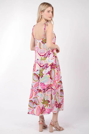VERY J Tropical Printed Cami Midi Dress - Farnelli