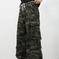 Men's Camouflage Wide Leg Jeans with Cargo Pockets - Farnelli
