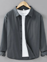 Men's Plus Size Button Up Long Sleeve Shirt - Farnelli