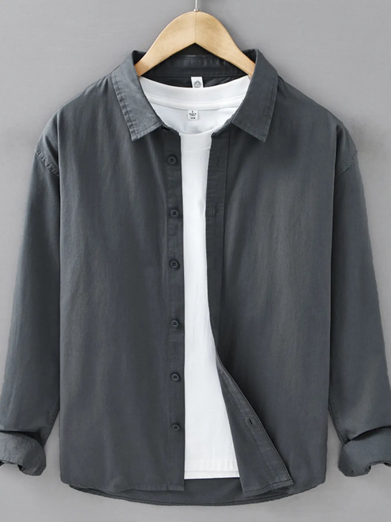 Men's Plus Size Button Up Long Sleeve Shirt - Farnelli