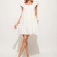 And The Why Origami Pleating Ruffled Sleeve Tiered Dress - Farnelli