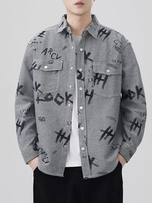 Men's Plus Size Button Up Long Sleeve Shirt - Farnelli