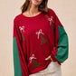 BiBi Christmas Theme Tree Embroidered Sweater - Farnelli