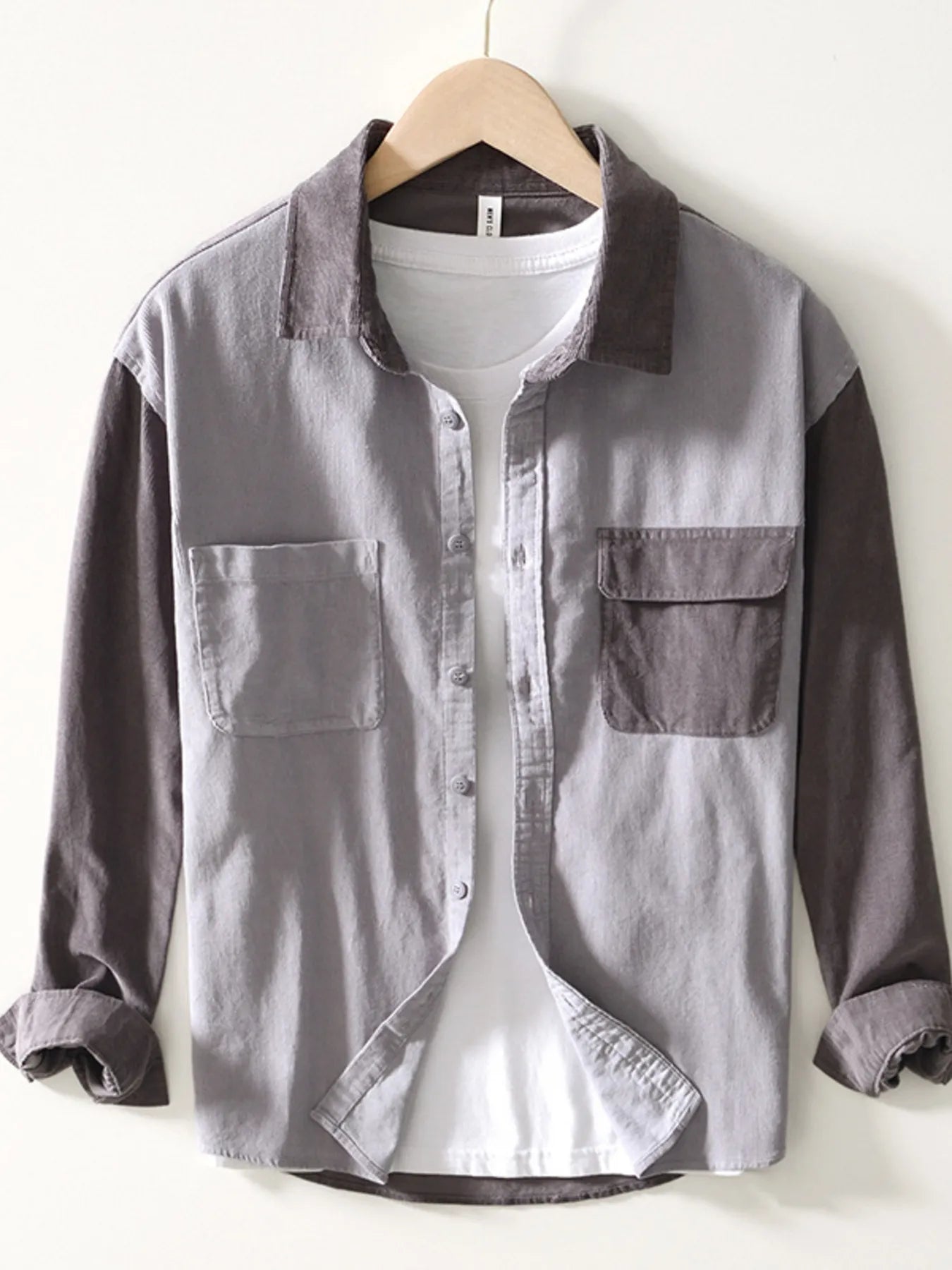 Men's Color Block Button Up Shirt - Farnelli
