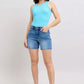 Judy Blue Full Size 2 Button Denim Shorts with Pockets Plus Size - Farnelli