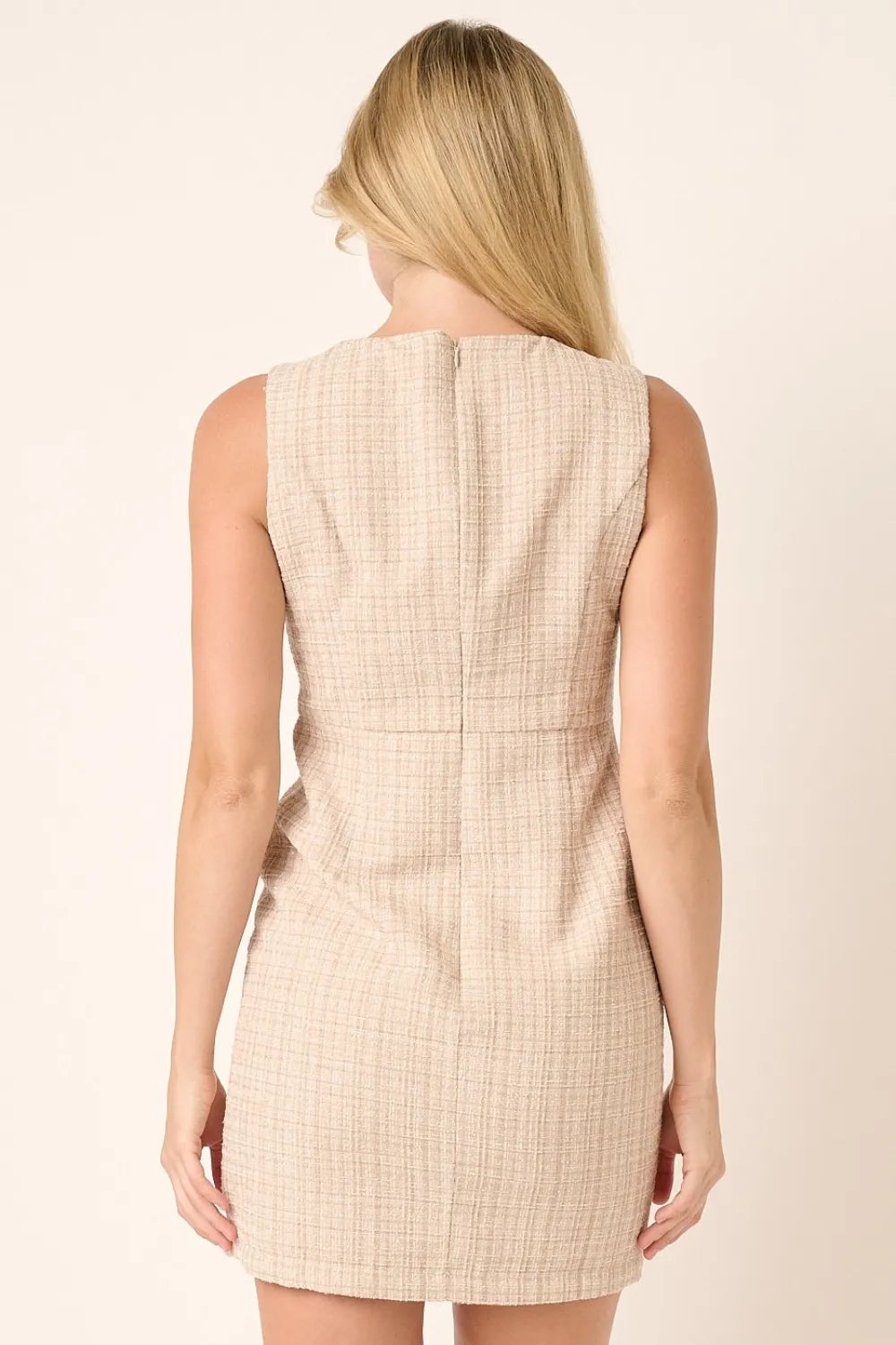Mittoshop Tweed Sleeveless Mini Dress - Farnelli