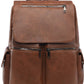Leather Flapover Backpack Bag - Farnelli