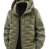 Men's Plus Size Hooded Padded Jacket - Green