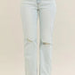 Judy Blue Full Size Destroy & Fray Hem Bootcut Jeans Plus Size - Farnelli