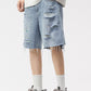 Men's Distressed Paint Splatter Denim Shorts - Farnelli